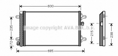 AVA QUALITY COOLING vw5183d -  Конденсатор, кондиционер